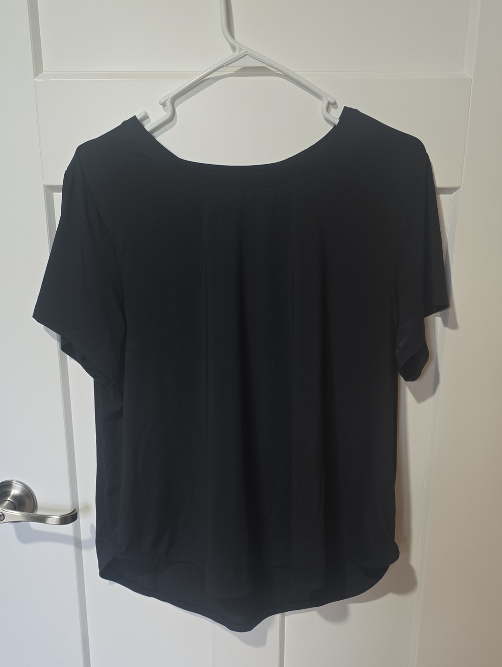 all in motion Black Short-Sleeve Scoop Neck Top